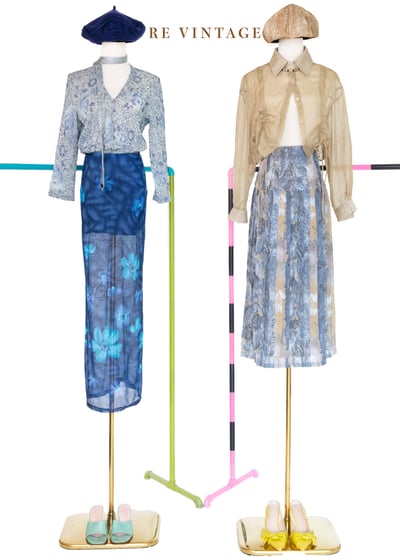 雨滴落在小花上の透膚美裙（26-27"）2