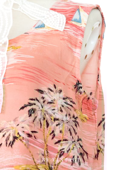 粉紅熱帶渡假風洋裝5