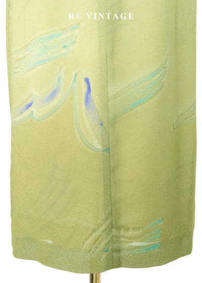 莫內花園的羽毛風筆藝術噴彩長裙（27"）11