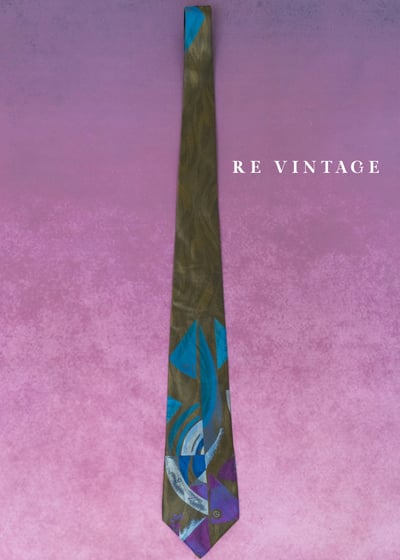 抽象現代主義色塊拼接領帶5