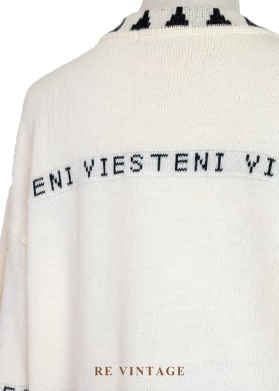 日本製 - 密碼部落神秘菱形圖騰針織毛衣10