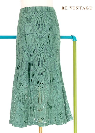 Green Grass 蕾絲中長裙（27"）9