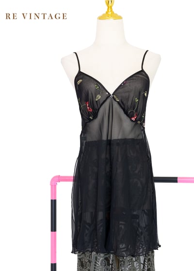 紅花綠葉透膚雪紡背心6