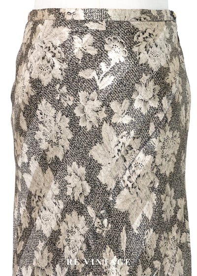 珠光古典花卉貼臀長裙（26"）3