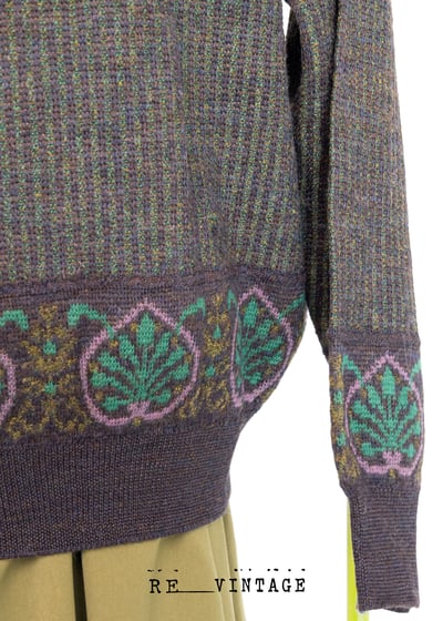 粉紅小花宮廷針織毛衣5