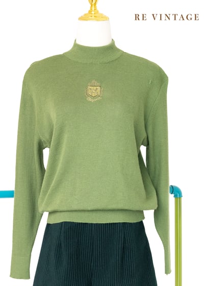 青青草綠色針織毛衣1