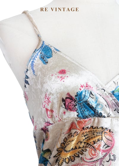 法式慵懶 - 秘境蝴蝶絨布細肩帶背心6