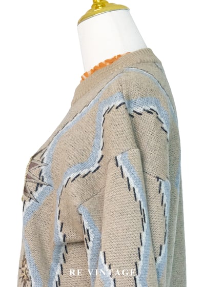 荒漠預言家 - 塔羅星相刺繡圖騰針織毛衣7