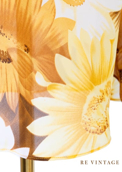 盛開的黃花花園雪紡透膚裙（23-28"）7