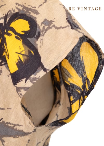 Ginger 棕色大黃花落肩上衣8