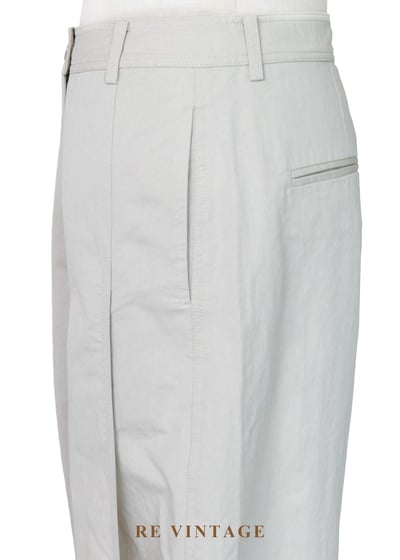 淺米灰挺闊棉麻質地工裝寬褲（24"）9