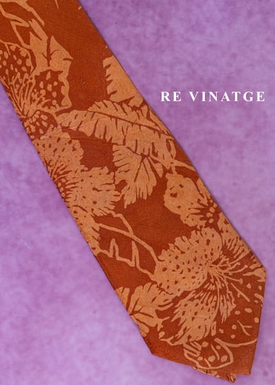 日落詩意橘紅色領帶5