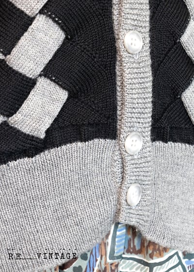 立體感黑灰色編織紋針織背心11