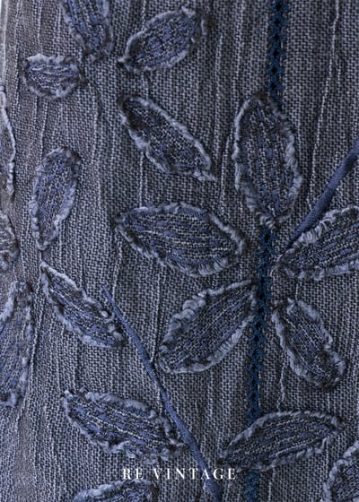 藍染花徑花朵的故事長洋裝8