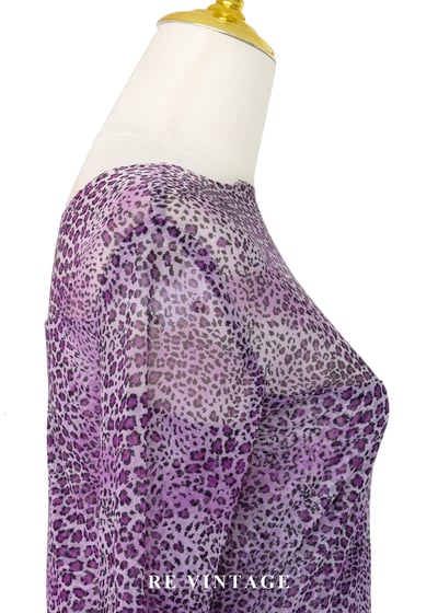 紫夜獵蹤豹紋透膚網紗上衣6