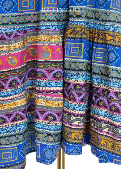 夏日樂園層層圖騰平口洋裝7