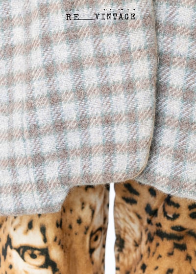 淺棕灰色泰迪熊格子西裝外套12