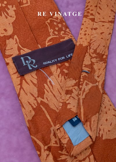 日落詩意橘紅色領帶4