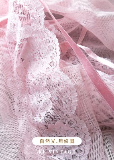 粉紅光的美夢蕾絲背心13