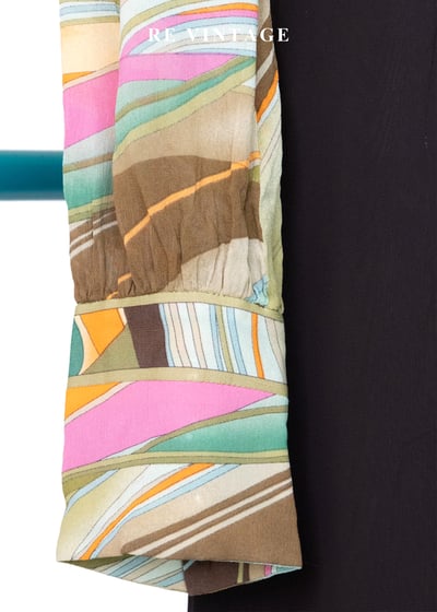 日本製 - 迷幻調色盤流動絲巾襯衫8