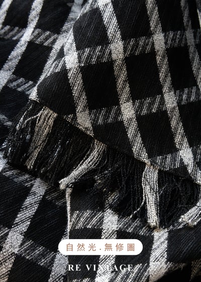 黑白斜格紋抽鬚下擺美裙（27"）11