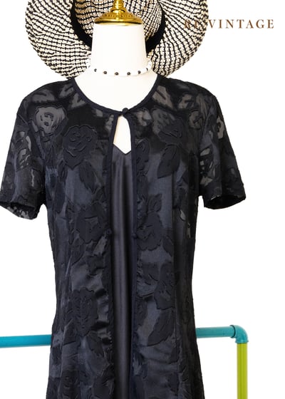 美國製 - 夜色盛開花園照山洋裝3