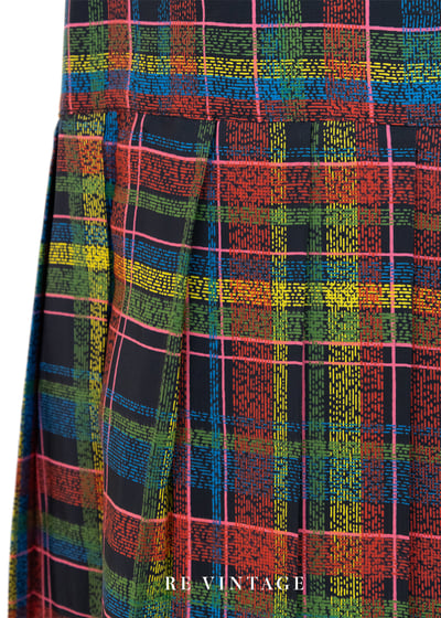 格紋心跳格紋百褶裙裙（27-32"）5