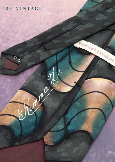 海地燈光折射抽象畫領帶5