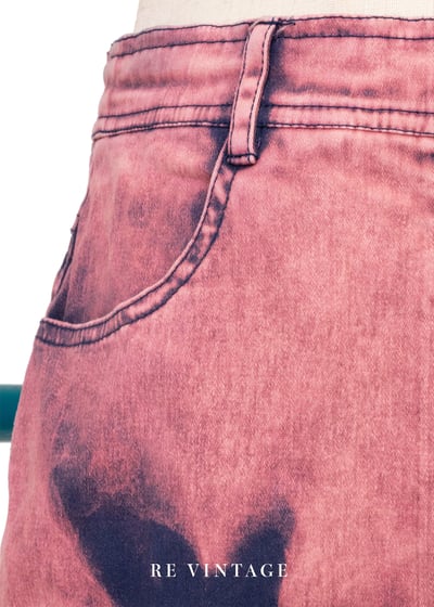 星染痕跡之花粉紅牛仔褲5