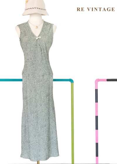 柔霧蕨類氣質長洋裝1