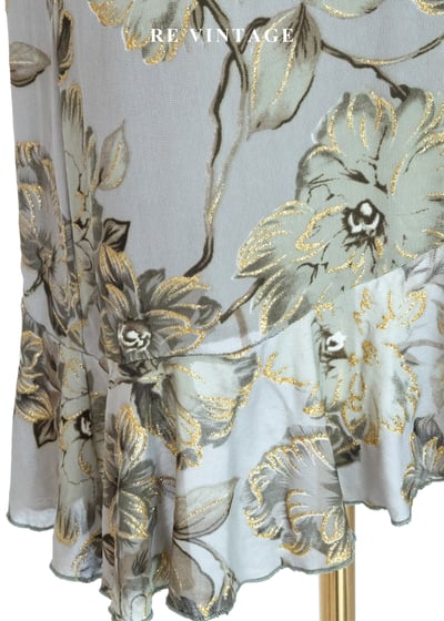 套裝裙子 - 金色午後的華麗金線勾勒花卉裙（26-29"）11