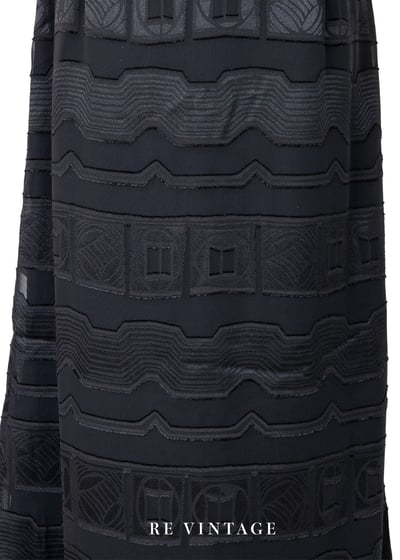 Black Sea 線條印花黑色長裙（27"）3