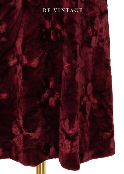 Red Wine 壓印絨布小花迷你洋裝6