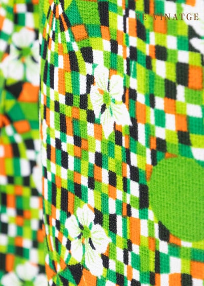 Al Held 藝術感鮮豔草綠圖騰短裙（26"）6