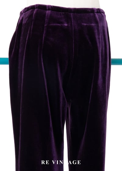 秋冬必備單品 - 優雅修長深紫色絨布美褲（23-26"）7