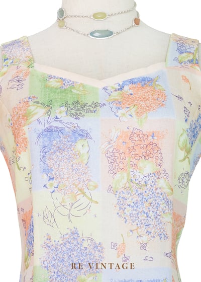 春日淡彩花標本洋裝5