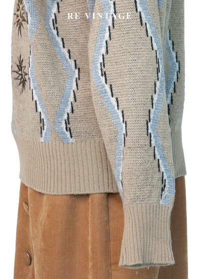 荒漠預言家 - 塔羅星相刺繡圖騰針織毛衣8