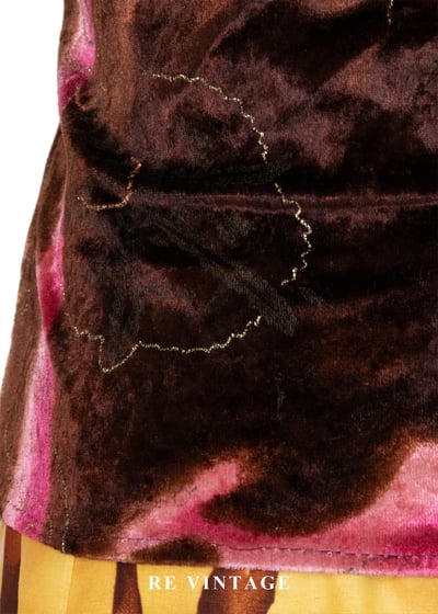 巧克力霓虹蕾絲小花絨布背心4