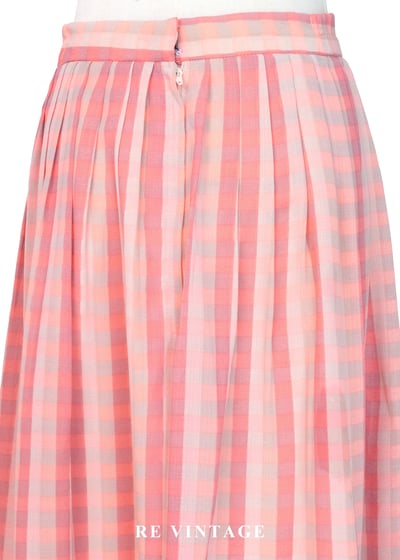 蜜桃氣泡小方格長裙（27"）8