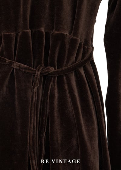 午夜可可 - 法式波紋絨布長洋裝13