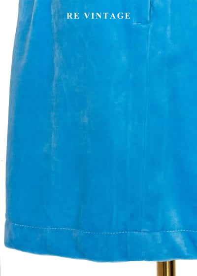 寶石水藍絨布短裙（24"）8