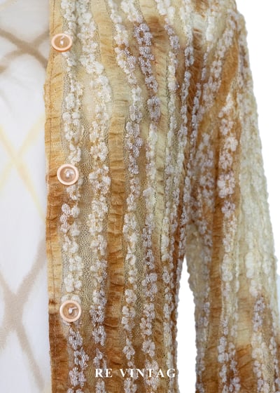 蜂蜜褶光小花上衣7