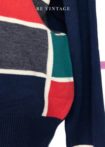 跳格子遊戲針織套頭毛衣5