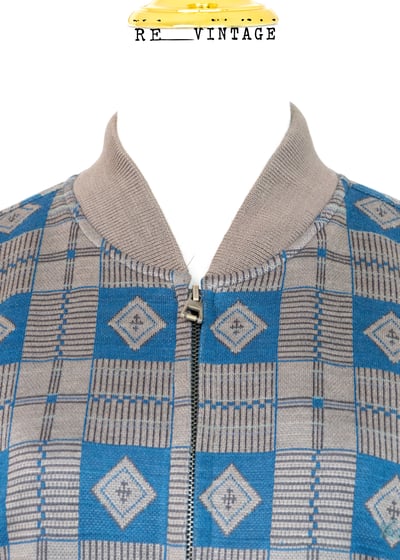 藍綠色菱格紋夾克外套8