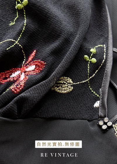 紅花綠葉透膚雪紡背心13