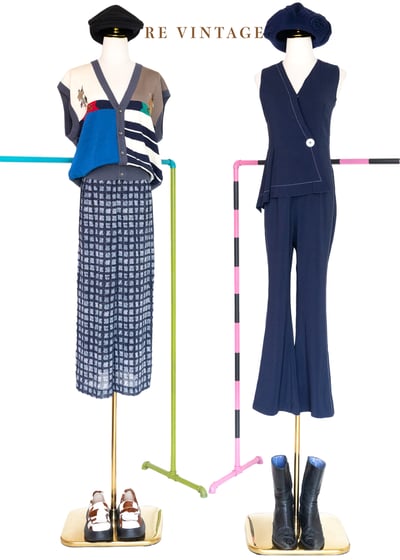 灰黑色格紋雪紡寬版長褲（24-27")2