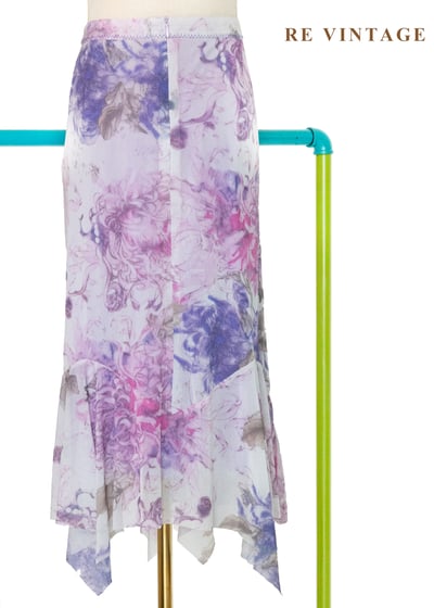 粉紫夢境模糊花卉美裙（27"）7
