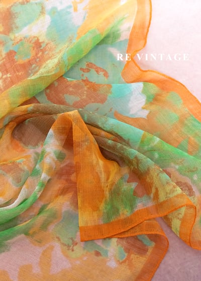 午後叢林暈色絲巾2