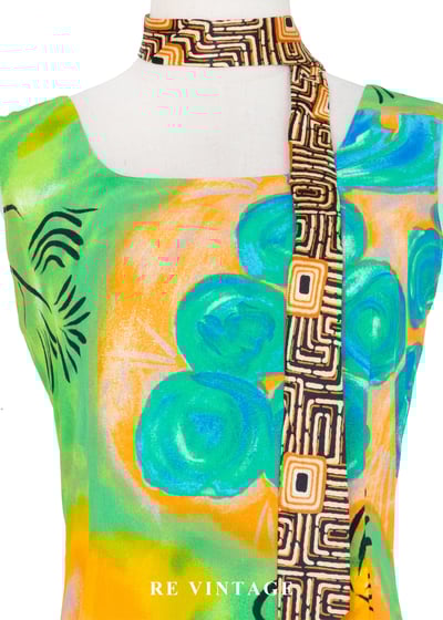 濃烈陽光顏料手繪筆觸洋裝3