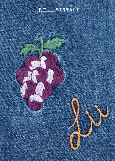 水果拼盤牛仔短褲裙9